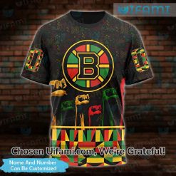 Custom Boston Bruins Youth Apparel 3D Black History Month Bruins Gift Best selling