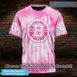 Custom Bruins Shirt 3D Breast Cancer Boston Bruins Gift
