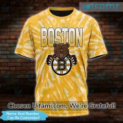 Custom Bruins T Shirt Mens 3D Vibrant Boston Bruins Fathers Day Gift Best selling