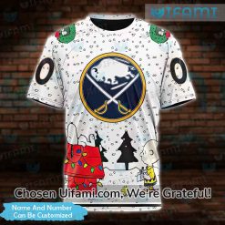 Custom Buffalo Sabres Mens Shirt 3D Promising Peanuts Christmas Sabres Gifts Best selling
