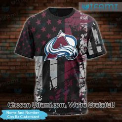 Custom Colorado Avalanche Clothing 3D Excellent USA Flag Avalanche Gifts