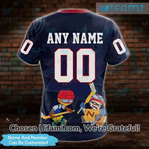 Custom Columbus Blue Jackets Graphic Tees 3D Otto Rocket Reggie Rocket Blue Jackets Gift