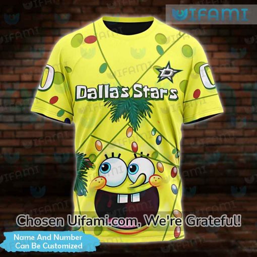 Custom Dallas Stars Shirt 3D Mesmerizing SpongeBob Dallas Stars Gift Ideas