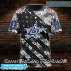 Custom Dallas Stars Tee Shirt 3D Spell-binding Military Camo Dallas Stars Gift