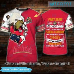 Custom Florida Panthers Shirt 3D Funny Mascot Panthers Hockey Gift