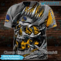 Custom Golden State Warriors Shirt 3D Beautiful Skull Golden State Warriors Gift Best selling