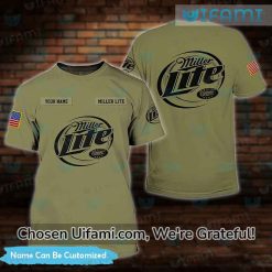 Custom Green Miller Lite Shirt 3D Excellent Miller Lite Gift Set