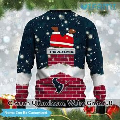 Custom Houston Texans Sweater Affordable Santa Claus Texans Gift Latest Model