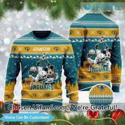 Custom Jaguars Sweater Mickey Goofy Donald Jacksonville Jaguars Gift