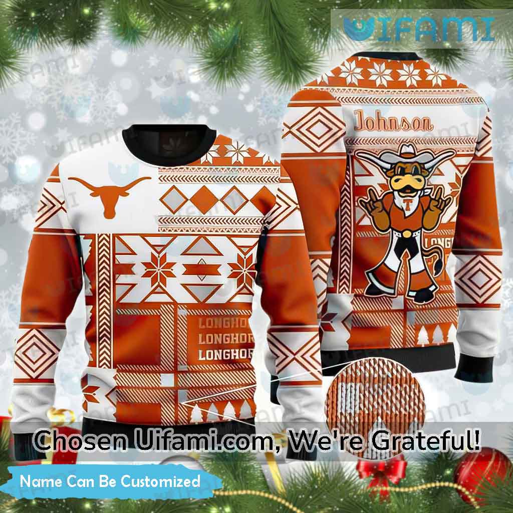 Custom Longhorns Sweater Adorable Mascot Texas Longhorns Gift