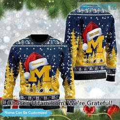 Custom Michigan Christmas Sweater New Michigan Wolverines Gift Best selling
