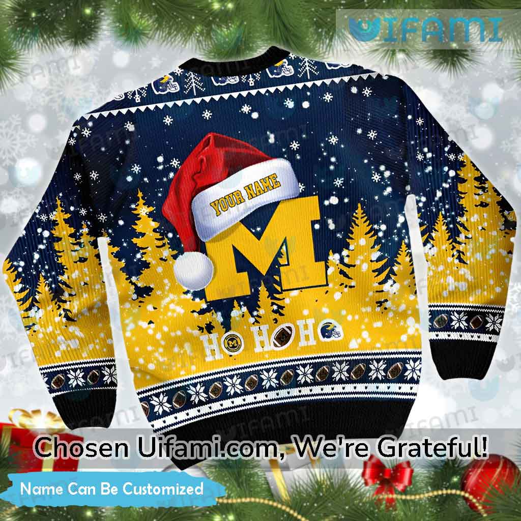 Custom Michigan Christmas Sweater New Michigan Wolverines Gift