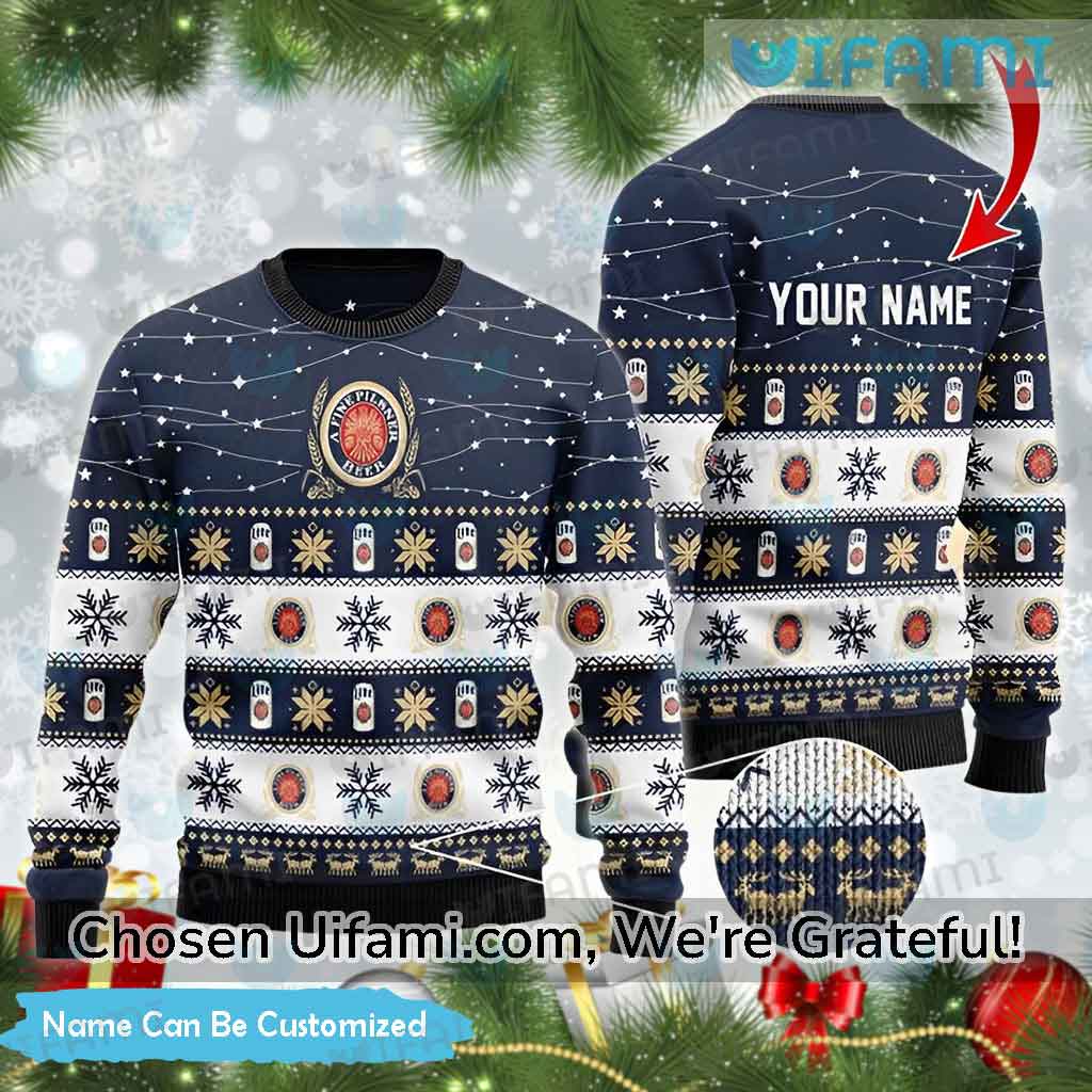 Custom Miller Beer Christmas Sweater Adorable Personalized Miller Lite Gifts