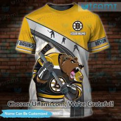 Custom Name Boston Bruins T Shirt 3D Convenient Bruins Gift Exclusive
