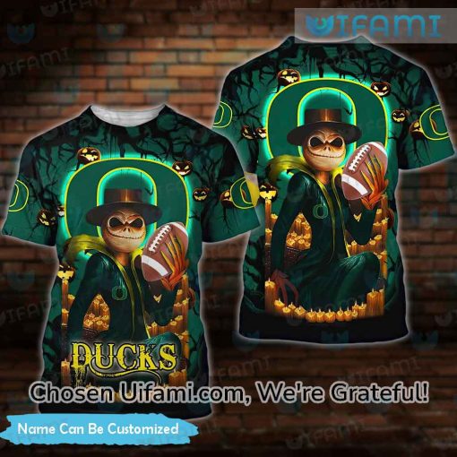 Custom Oregon Ducks Shirt 3D Awesome Jack Skellington Oregon Ducks Gift