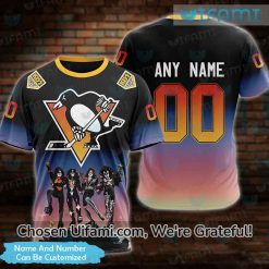 Custom Pittsburgh Penguins Shirts For Sale 3D Kiss Band Gift Best selling