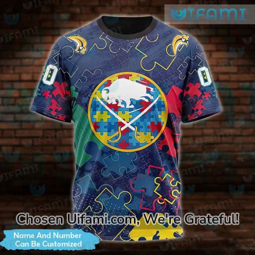 Custom Retro Sabres Apparel 3D Hilarious Autism Buffalo Sabres Gifts