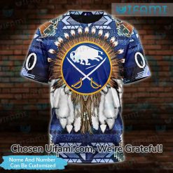 Custom Sabres Tshirts 3D Most Important Native American Buffalo Sabres Gifts