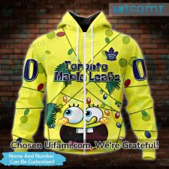 Custom Toronto Maple Leafs Hoodie 3D SpongeBob Gift