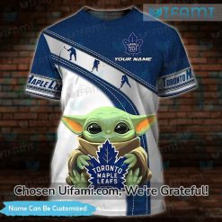 Custom Toronto Maple Leafs Youth Apparel 3D Personalized Baby Yoda Gift