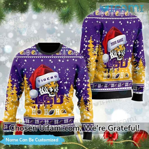 Custom Ugly Christmas Sweater LSU Unique LSU Gifts