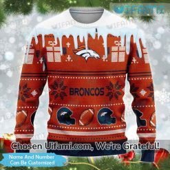 Custom Ugly Sweater Broncos Unique Denver Broncos Gifts Exclusive