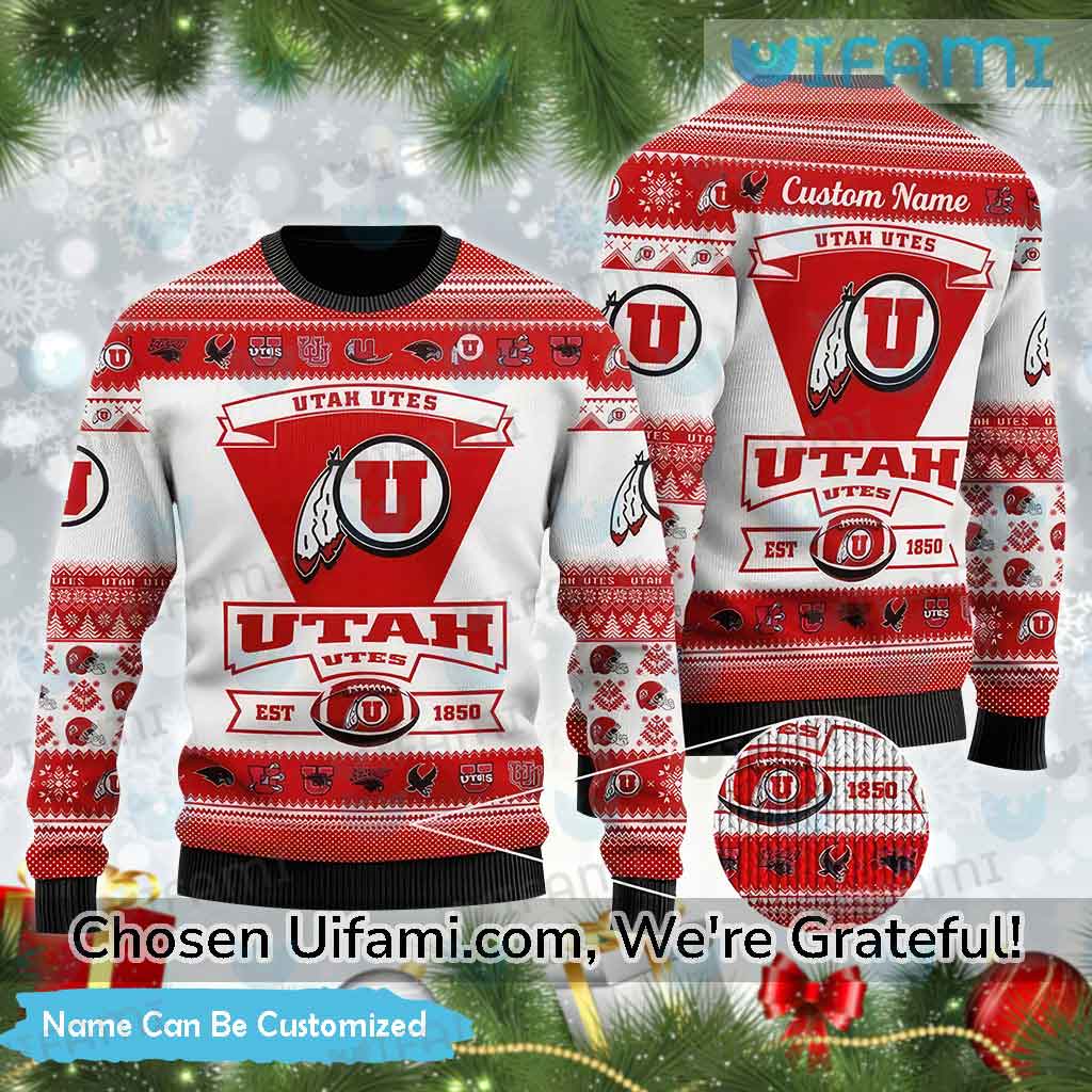 Custom Utah Utes Ugly Sweater Tempting Utah Utes Gifts
