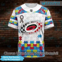 Custom Vintage Carolina Hurricanes Shirt 3D Cheerful Autism Hurricanes Gifts Best selling