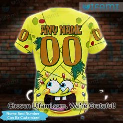 Custom Womens Blackhawks Shirt 3D Radiant SpongeBob Chicago Blackhawks Gift Exclusive