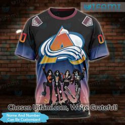 Custom Womens Colorado Avalanche Shirt 3D Jaw-dropping Kiss Band Avalanche Gifts