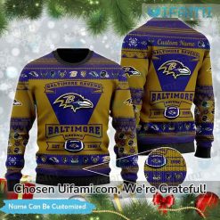 Customized Baltimore Ravens Ugly Christmas Sweater Ravens Gift Ideas