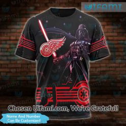 Customized Detroit Red Wings T-Shirt Mens 3D Radiant Darth Vader Red Wings Gift