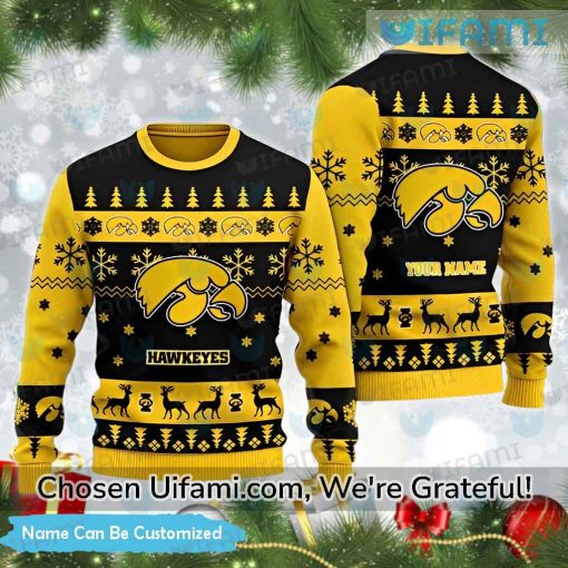 Customized Iowa Hawkeyes Ugly Christmas Sweater Latest Hawkeye Gift