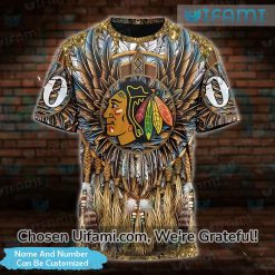 Customized Mens Blackhawks Shirt 3D Perfect Chicago Blackhawks Gift Ideas