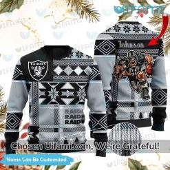 Customized NFL Raiders Sweater Tempting Mascot Las Vegas Raiders Gift