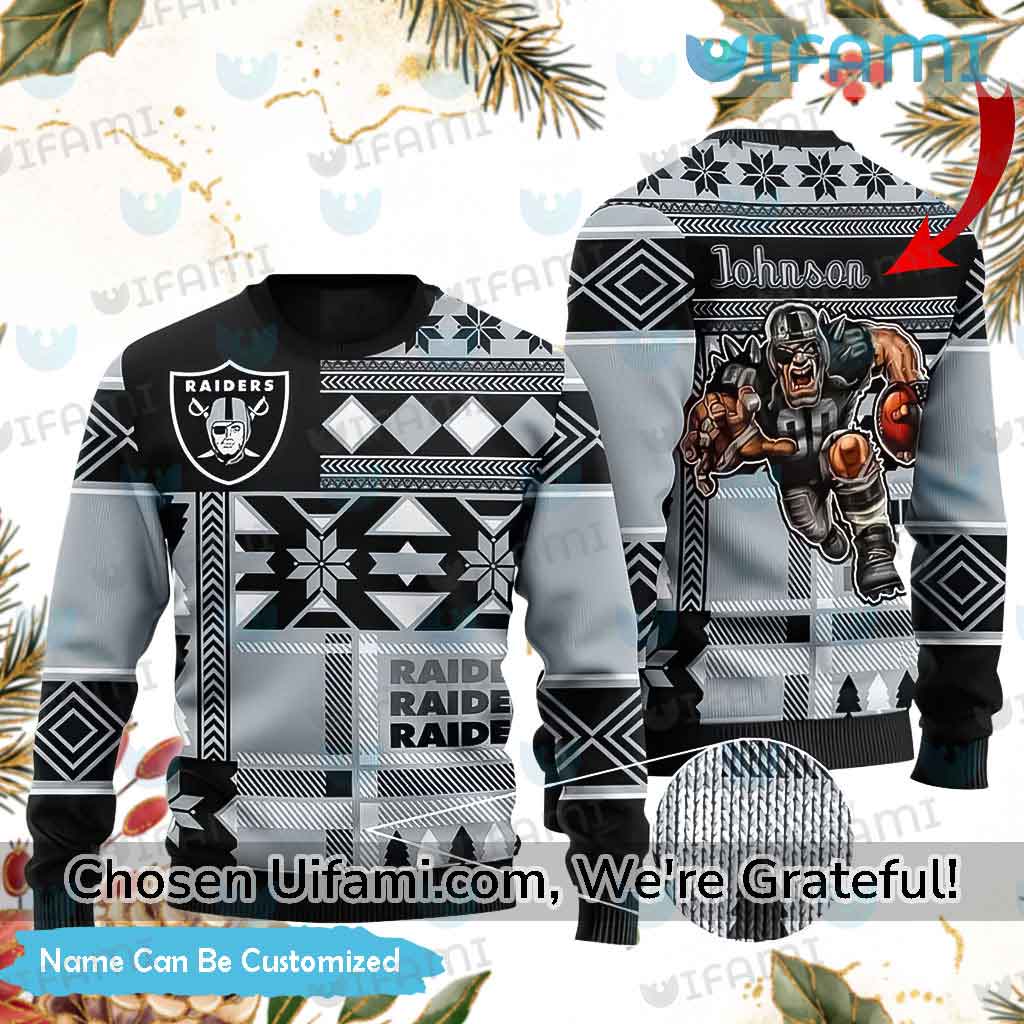 Customized NFL Raiders Sweater Tempting Mascot Las Vegas Raiders Gift -  Personalized Gifts: Family, Sports, Occasions, Trending