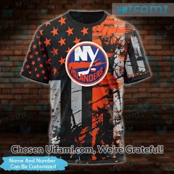 Customized New York Islanders Tshirts 3D USA Flag Gift