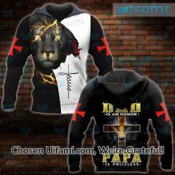 Dad Hoodie 3D Jesus Dad Honor Papa Priceless Fathers Day Presents
