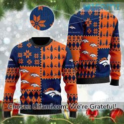 Denver Broncos Ugly Sweater Colorful Broncos Gifts For Him