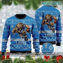 Detroit Lions Ugly Sweater Best-selling Mascot Detroit Lions Gift