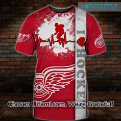 Personalized Womens Detroit Red Wings Shirt 3D Breast Cancer Red Wings Gift