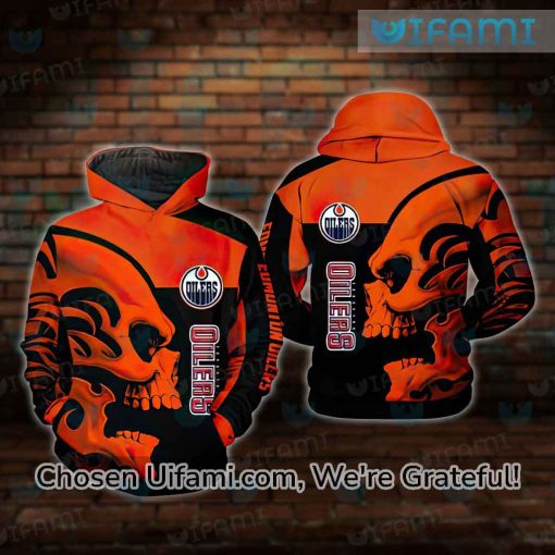 Edmonton Oilers Youth Hoodie 3D Graceful Skull Gift