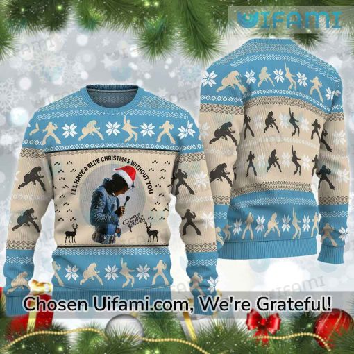 Elvis Blue Sweater Irresistible Without You Elvis Presley Birthday Gifts