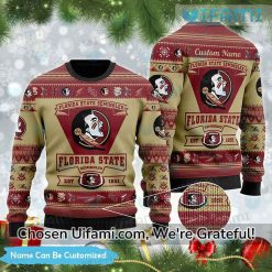 FSU Sweater Personalized Colorful Florida State Seminoles Gift