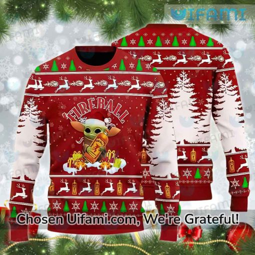 Fireball Ugly Christmas Sweater Beautiful Baby Yoda Fireball Gift