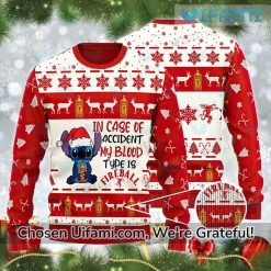 Fireball Xmas Sweater Radiant Stitch My Blood Type Fireball Gift Ideas