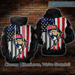 Florida Panthers Jersey Hoodie 3D Dazzling USA Flag Gift