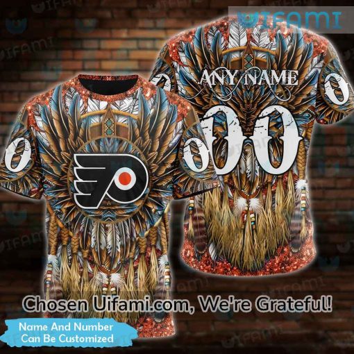 Flyers Retro Shirt 3D Customized Native American Philadelphia Flyers Gift