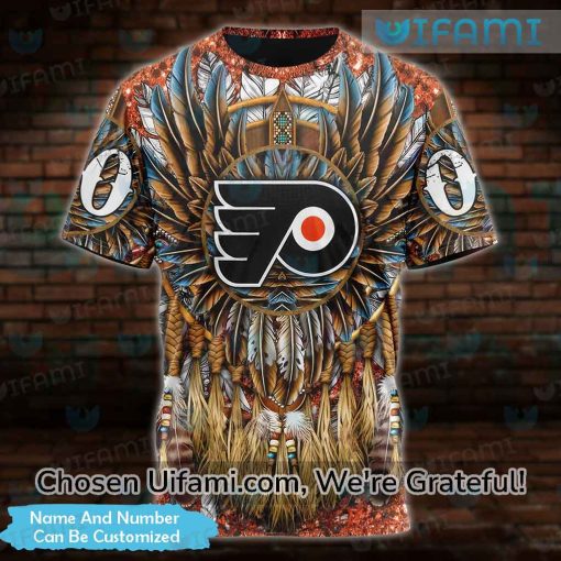 Flyers Retro Shirt 3D Customized Native American Philadelphia Flyers Gift