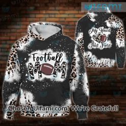 Football Mom Hoodie 3D My Heart Is On That Field Last Minute Mother’s Day Gift